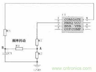 對于采用單顆鏡像電阻設定頻率,比如IR1150