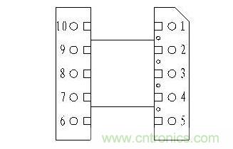 EPC13骨架引腳圖如下:
