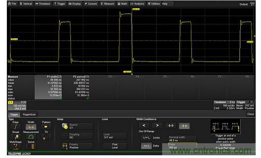 只對脈沖寬度超過48±0.8ns范圍的脈沖觸發的排它型觸發器。