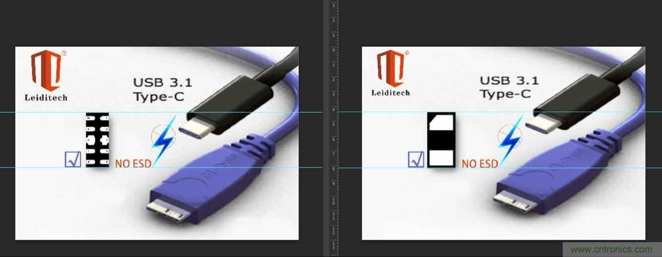 Leiditech推出超低電容ESD，用來保護USB Type-C
