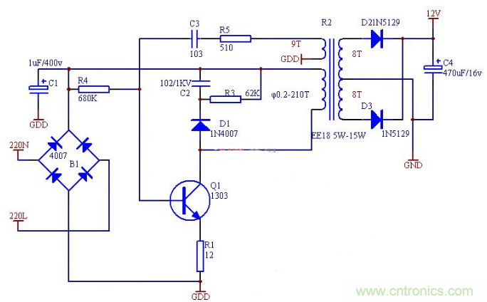 六款簡單的開關電源電路設計，內附原理圖詳解