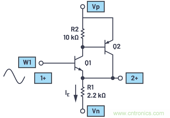 ADALM2000實驗:發射極跟隨器(BJT)
