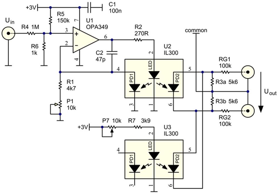 用于測試儀表放大器的差分光隔離驅動器 用于測試儀表放大器的差分光隔離驅動器
