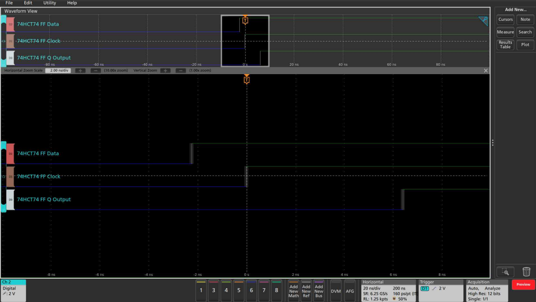 用混合信號示波器識別建立和保持時間違規 用混合信號示波器識別建立和保持時間違規