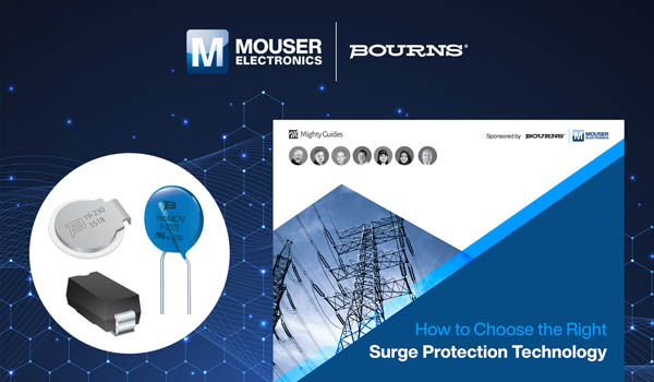 貿澤電子攜手Bourns推出全新電子書探討浪涌保護技術的設計挑戰